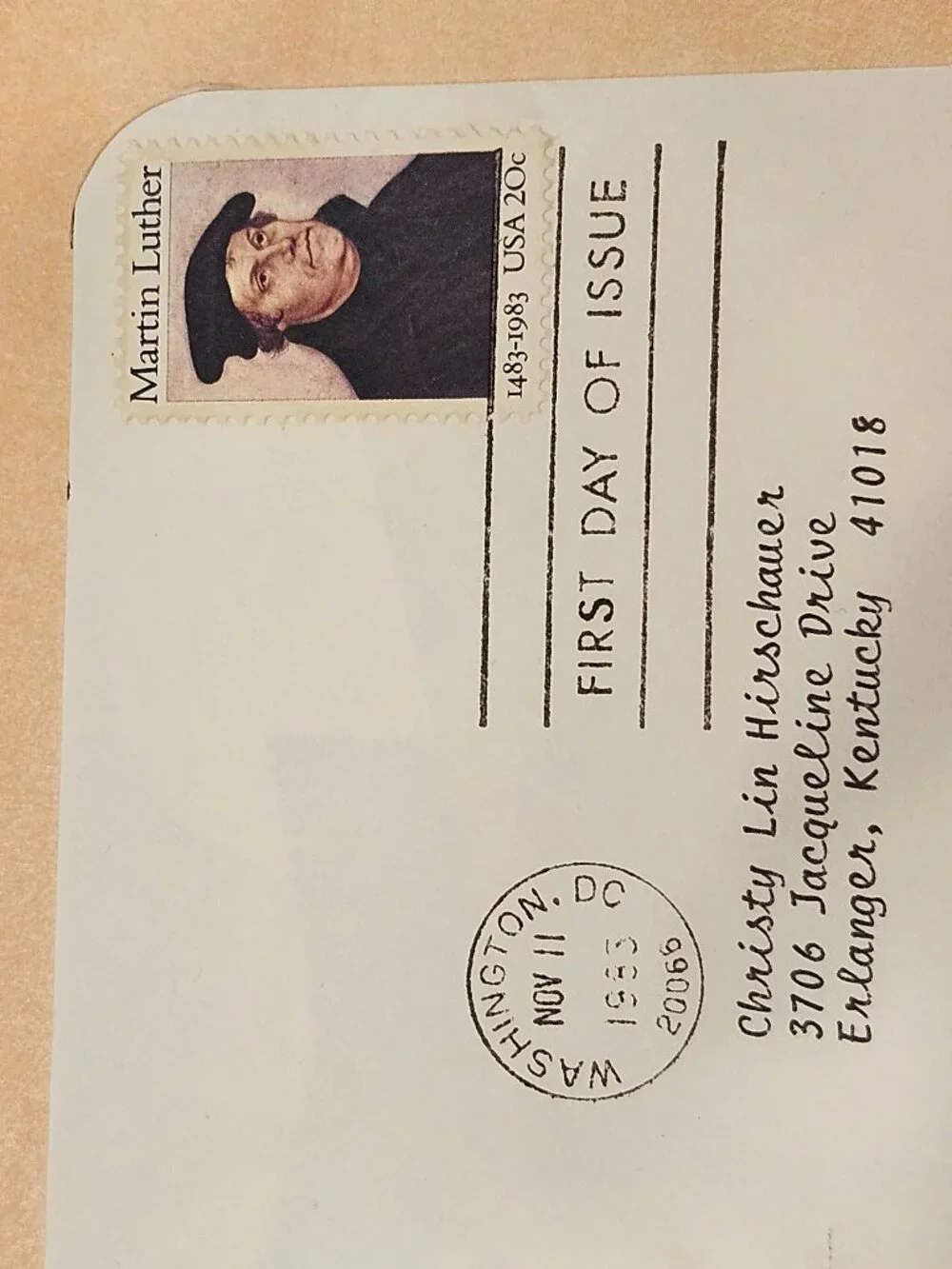 RARE COLLECTIBLE USPS 1ST DAY ISSUE COVER MARTIN LUTHER RELIGIOUS REFORMER STAMP